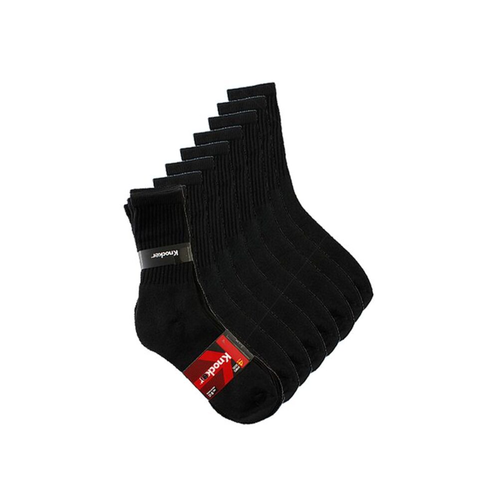 Knockers Men's 4 Pack Crew Sport Socks Black